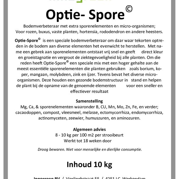 Innogreen Optie-Spore (sporenelementen)
