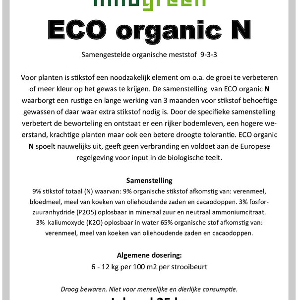 Innogreen ECO Organic N | NPK 9-3-3