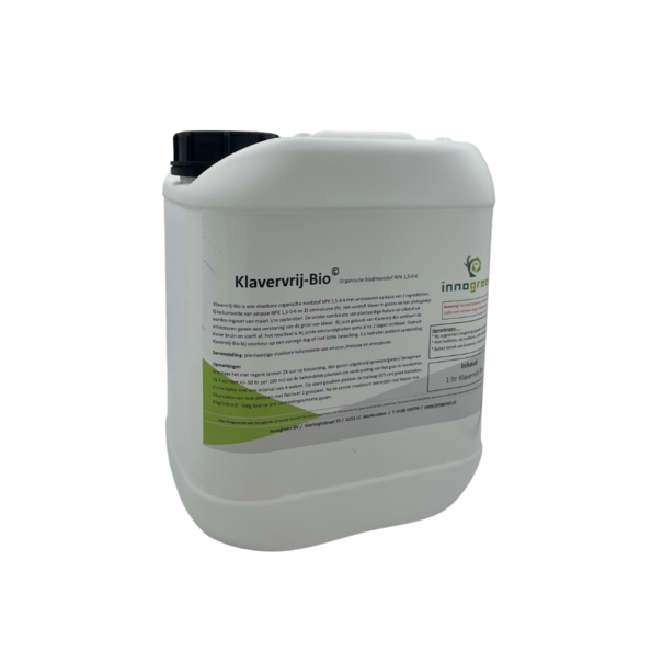 Innogreen Klavervrij-Bio gazon | NPK 1,5-0-6 met extra aminozuren en sporenelementen