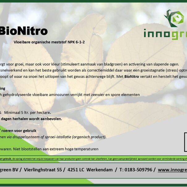 Innogreen BioNitro | NPK 6-1-2 + sporen