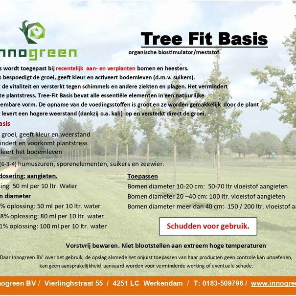 Innogreen Tree Fit Bomenvoeding Basis | NPK 6-3-4