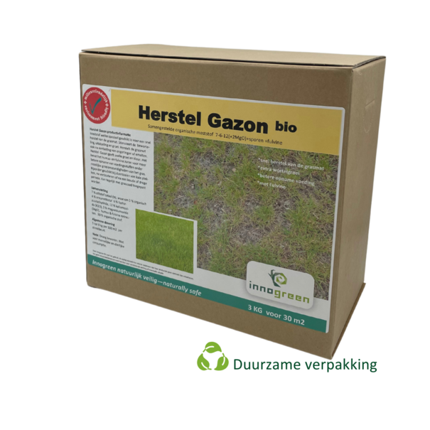 Innogreen Herstel gazon met fulvine | NPK 7-6-12 + 3 mgo | Kleinverpakking
