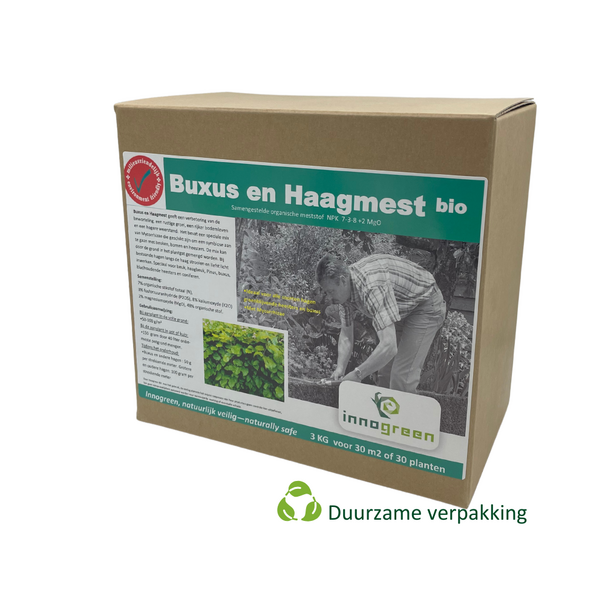 Innogreen Buxus- en Hagenmest | NPK 7-3-8 + 2 MgO | Kleinverpakking