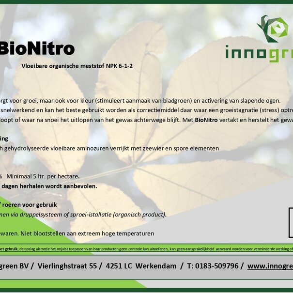 Innogreen BioNitro | NPK 6-1-2 | Kleinverpakking