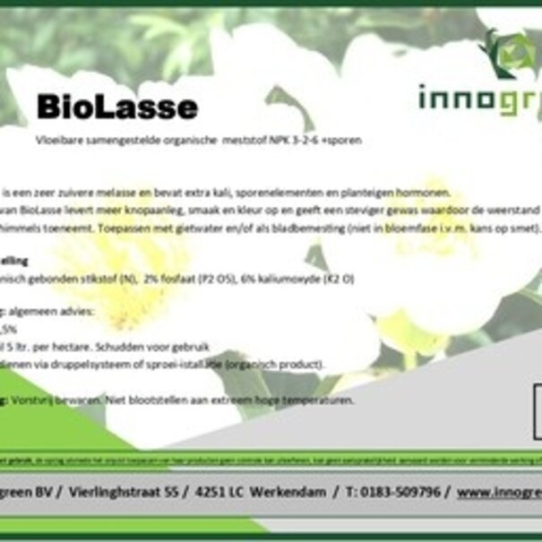 Innogreen Biolasse | NPK 3-2-6 | Kleinverpakking