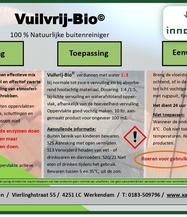 Innogreen Vuilvrij-Bio | Buitenreiniger | Kleinverpakking