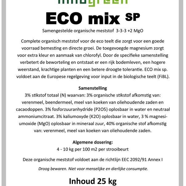 Innogreen ECO mix SP | NPK 3-3-3 + 2 MgO