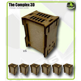 Small Straight Wall Section 3D (6pk)