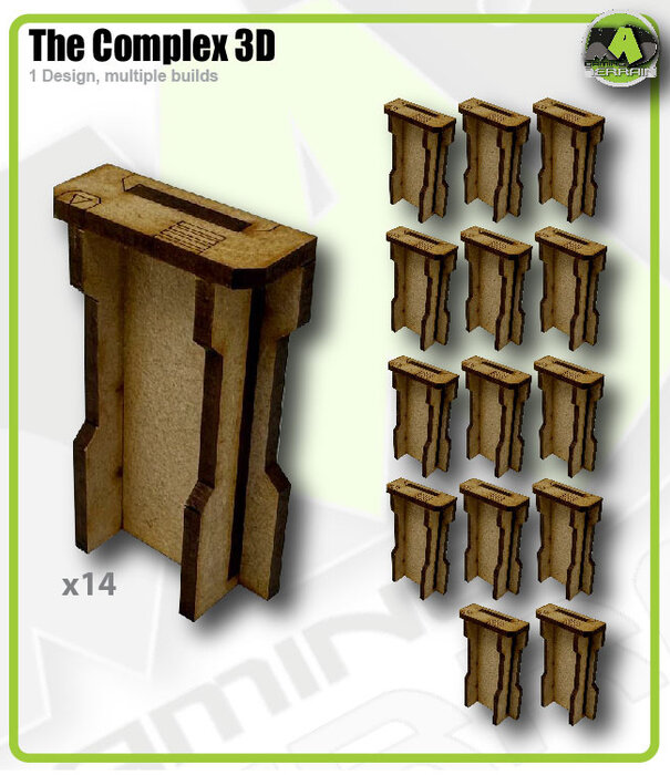 Complex 3D Large Wall End 3D (14pk)