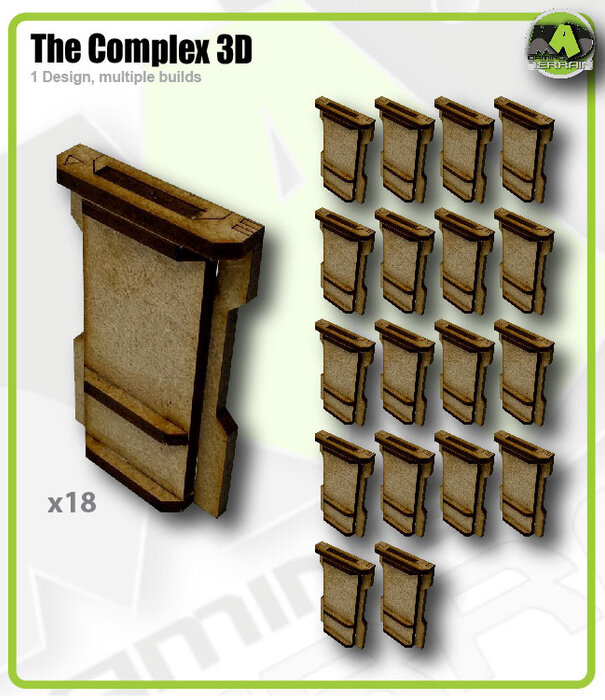Complex 3D Small Wall End 3D (18pk)
