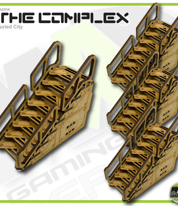 Complex Single Width Straight Stairs