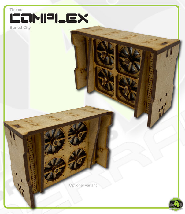 Complex Large Wall Quad Fan