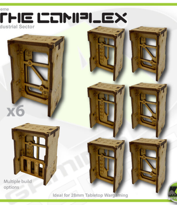 Complex Small Wall Industrial Windows 6pk
