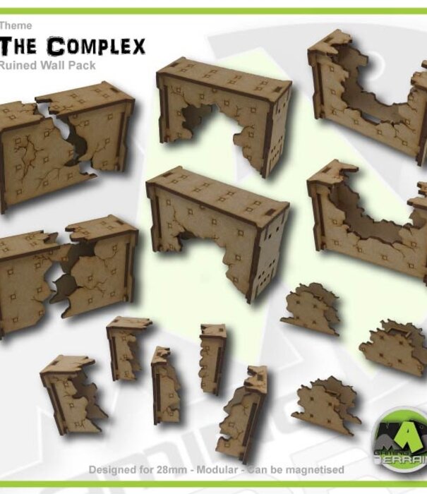 Complex Ruined wall section set