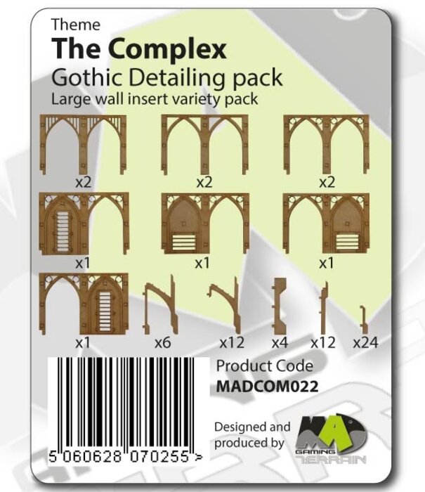 Complex Gothic Large Wall Detailing Insert Variety Pack