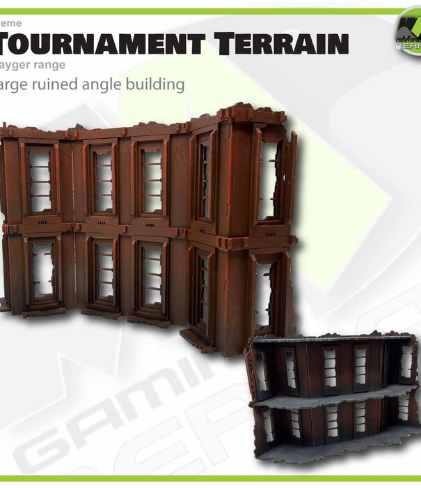 Mayger Large angled ruined building