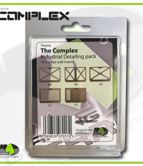 Complex Industrial Detailing pack - large plain cross section wall insert