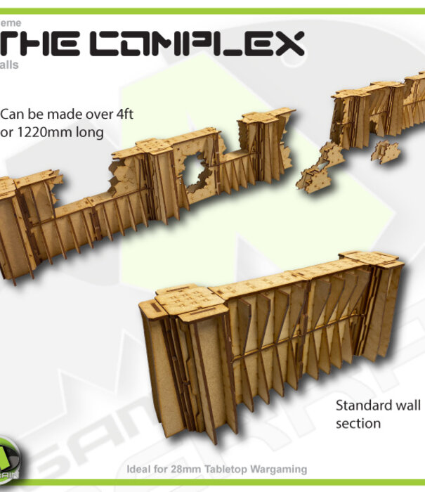Complex Ruined City Perimeter Wall T3