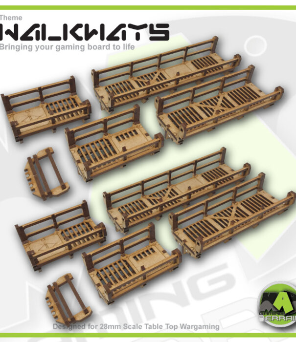 Hab Block Walkways - Straight Set detailed