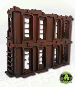 Large straight Ruined building