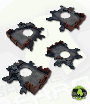 Small Short Ruins Crater 4pk