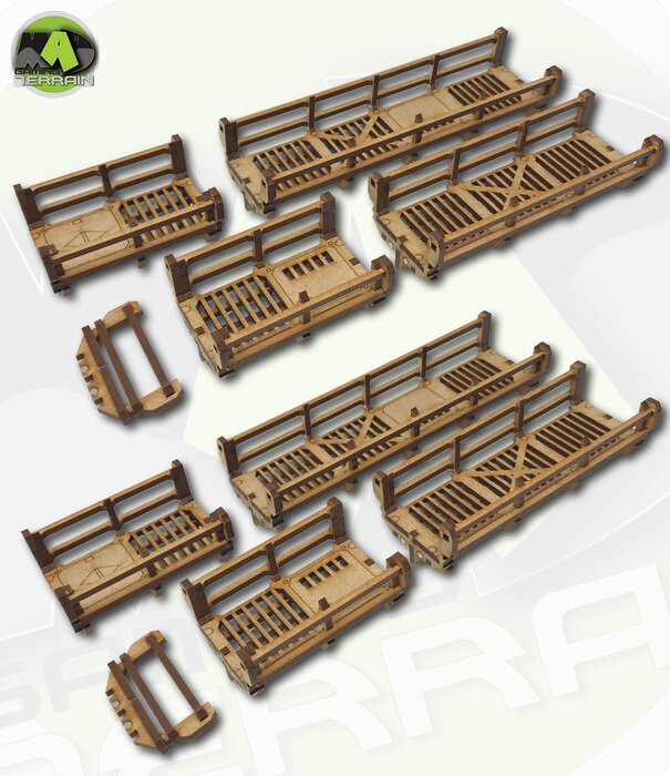 Hab Block Walkways - Straight Set detailed