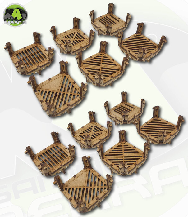 Hab Block Walkways - Cross Section Set detailed