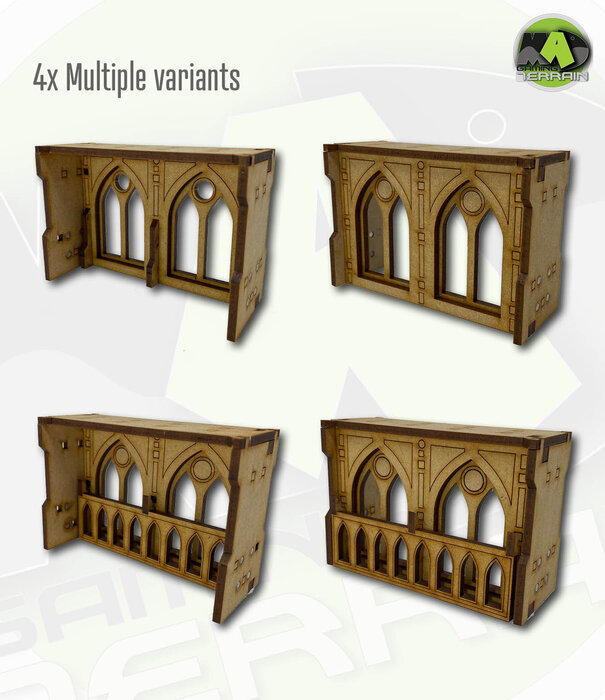 Complex Large Wall Gothic Windows 4pk