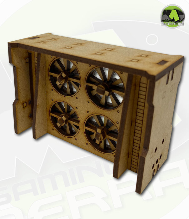 Complex Large Wall Quad Fan