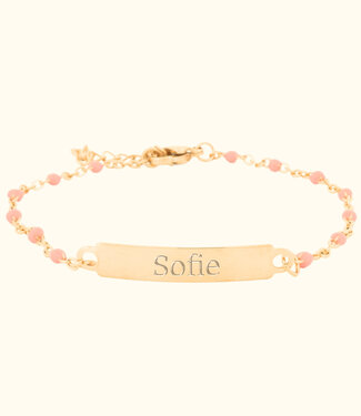 Briansa Roze Dots Armband Met Naam