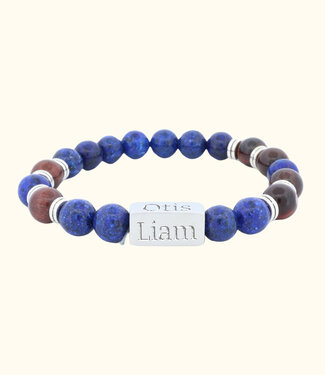 Briansa Armband Met Blauwe Kralen En Namen