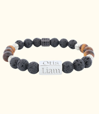 Briansa Tijgeroog Kralen Armband Met Naam