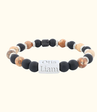 Briansa Armband Met Beige Kralen En Namen
