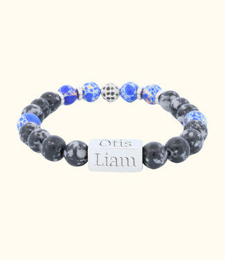 Briansa Armband Met Labradoriet Kralen En Namen