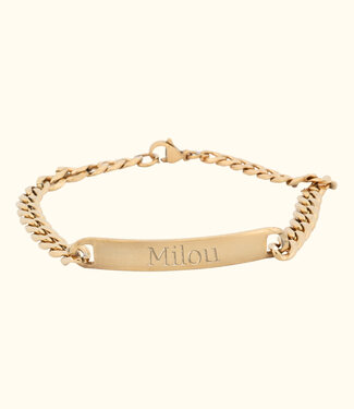 Briansa Graveer Armband Met Gourmet Schakel