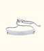 Moderne slide armband met naam en verstelbare schuifsluiting