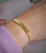 Moderne slide armband met naam en verstelbare schuifsluiting