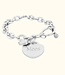 Kapittel Armband Met Hart Hanger Voor Gravering in Goud of Zilver Kleur