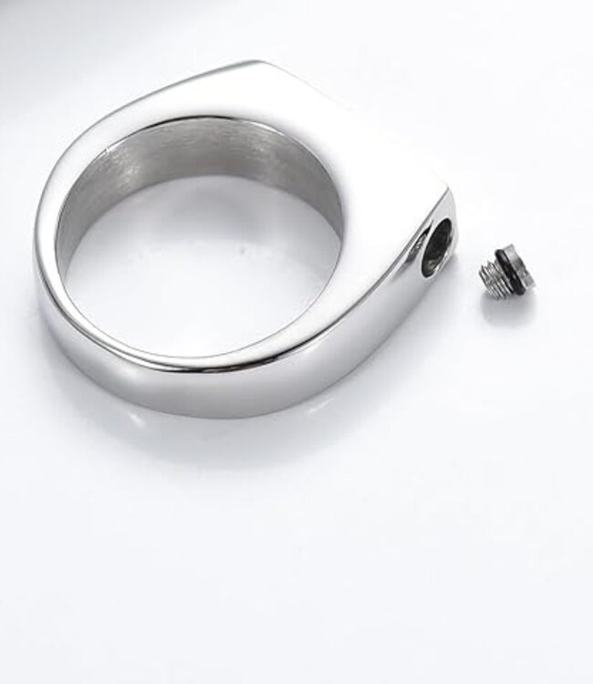 Stijlvolle as zegelring met vulset voor een blijvende herinnering