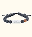Unieke kralen armband met gepersonaliseerde naamplaat