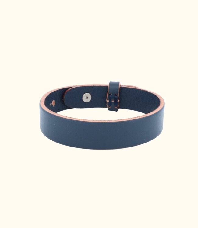 Leren armband met ruimte voor mesh bedels in diverse kleuren