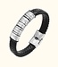 Gevlochten leren armband met 1 t/m 6 graveerplaatjes voor een persoonlijke touch