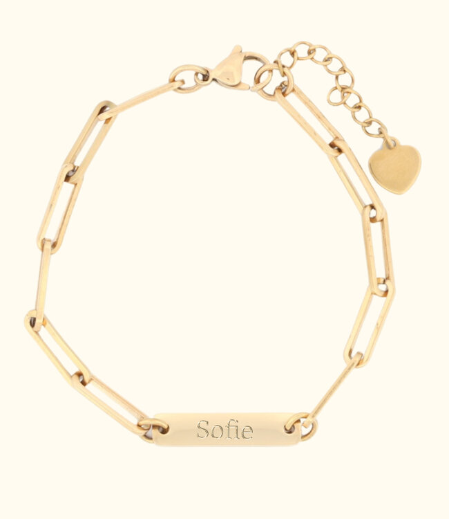 Elegante Dames Armband Met Graveerplaatjes Voor Persoonlijke Namen