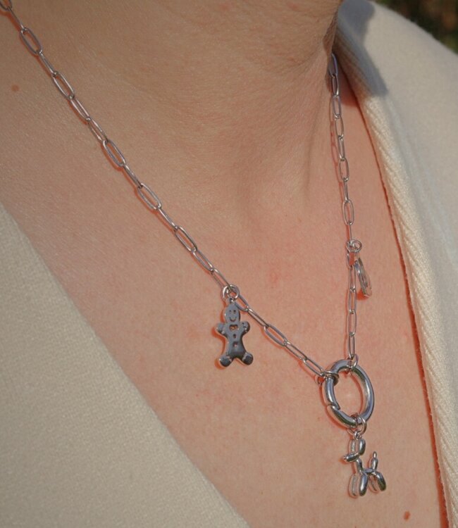 Elegante Paperclip Ketting Glanzend met Snap Haak voor Stijlvolle Combinaties