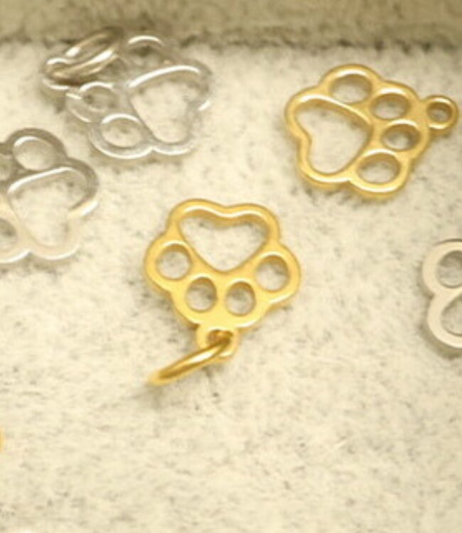 Schattige Hondenpoot Bedel Voor Sieraden En Accessoires