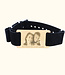 Elegante Dames Armband Van Leer Met Gegraveerde Foto
