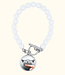 Stijlvolle Witte Parel Foto Armband Met Kapittel Sluiting Van RVS