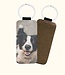 Elegante Croco Leren Sleutelhanger Met Eigen Foto Rechthoek