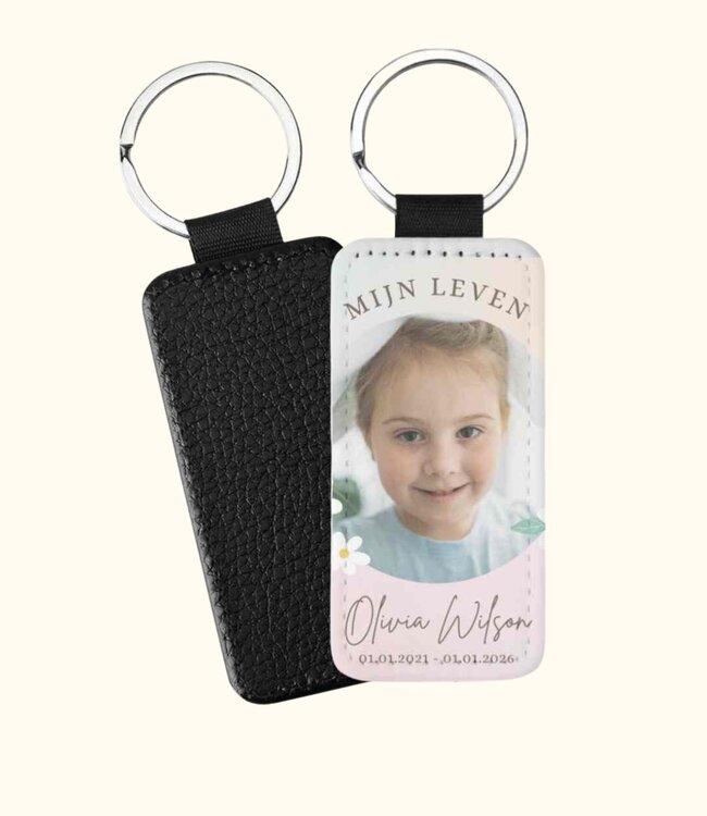 Personaliseer je sleutelbos met een leren sleutelhanger en voeg je foto toe!