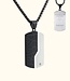 Gegraveerde Dog Tag met Slangenprint en  Ketting in Zwart